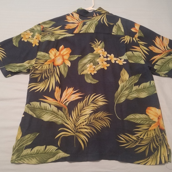 MENS LARGE SEVEN PALMS 100% SILK FLORAL SHIRT Great Christmas Gift - Picture 6 of 6